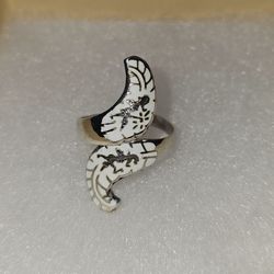 Antique Sterling Silver Siam Ring Adjustable 