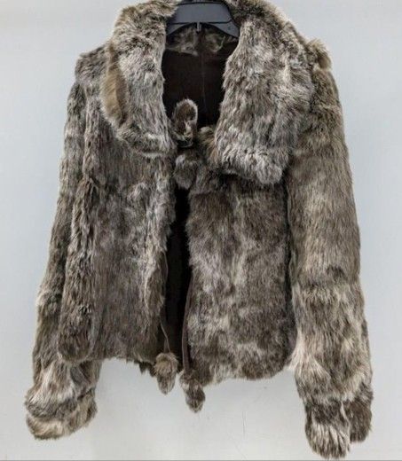 Lambskin Suede, Rabbit Fur Coat Reversible