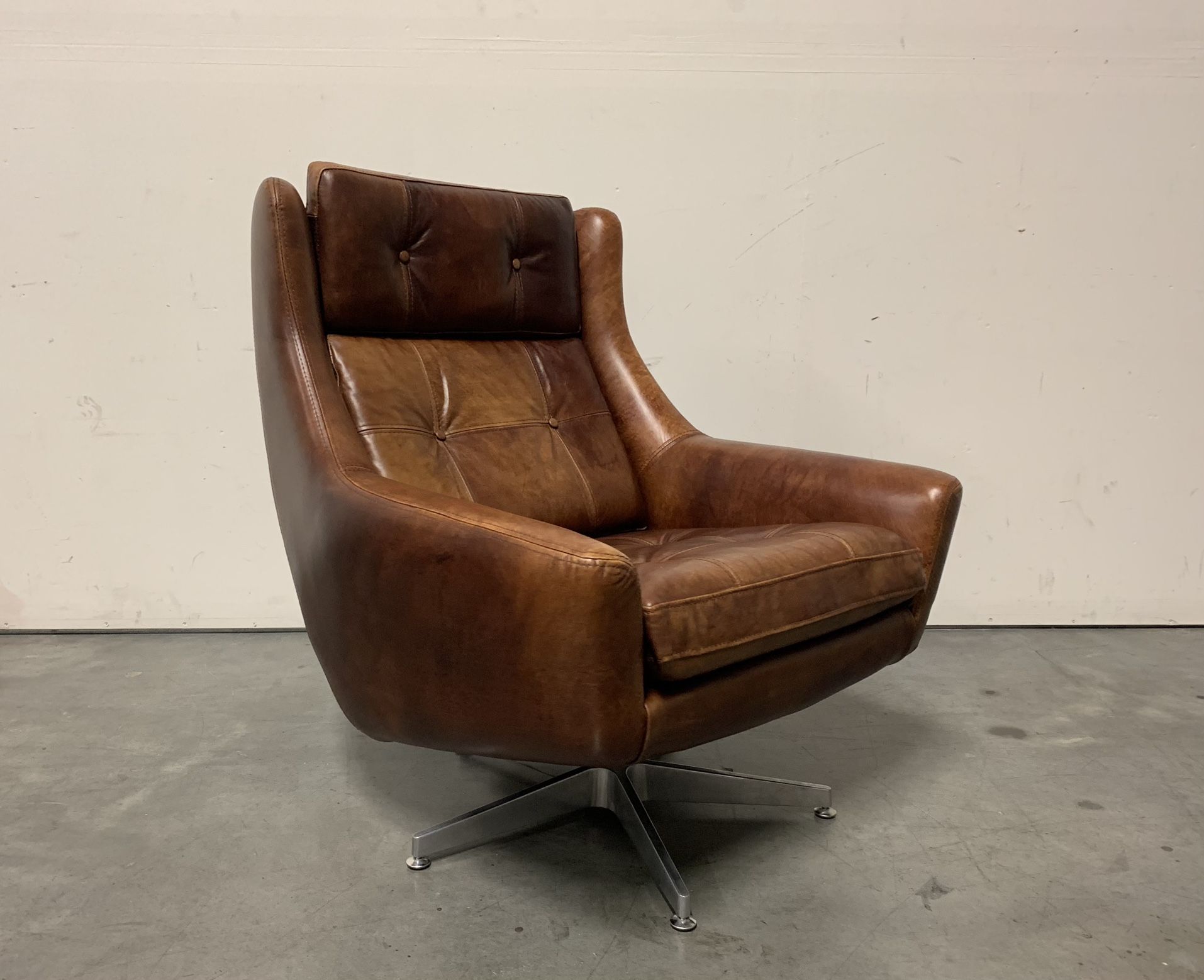 Restoration Hardware, MotorCity Leather Swivel Chair