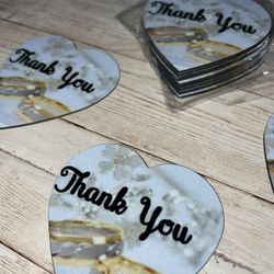 Custom Thank You  Heart Magnets 