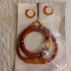 Necklace. Earrings Bracelet  Set