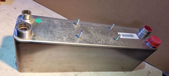 SWEP V80Hx74/1P-SC-S Brazed Plate Heat Exchanger 2x 1 1/4" (contact info removed)1 0161407.0 Made in Sweden 2014