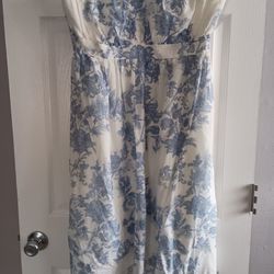 Light And Airy Paisley Print Strapless Dress 