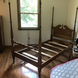 Ethan Allen Solid Maple Wood Twin Bed Frame