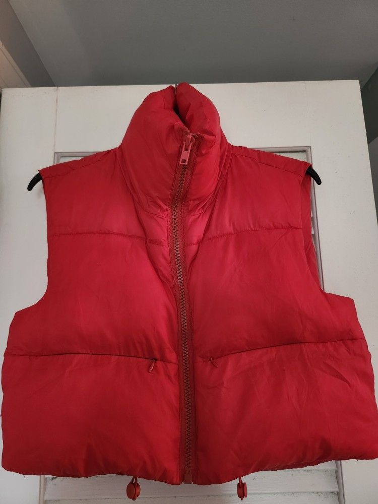 Puffer Cropped Vest Ladies Size Small