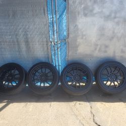 17" WHEEL Rims Black With  235/45r17  Good Condition Good Tires  5 lug ... $499