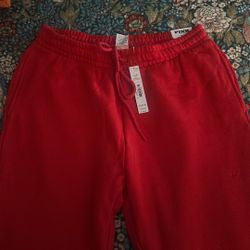 Pink Red Flare Pants