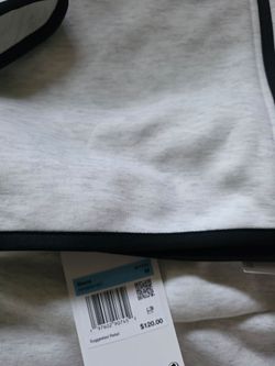 Men's Gray Top with Dark Trim, Size M
