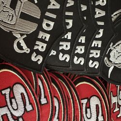 10$ Each Raiders Or 49ers Iron On Patches 