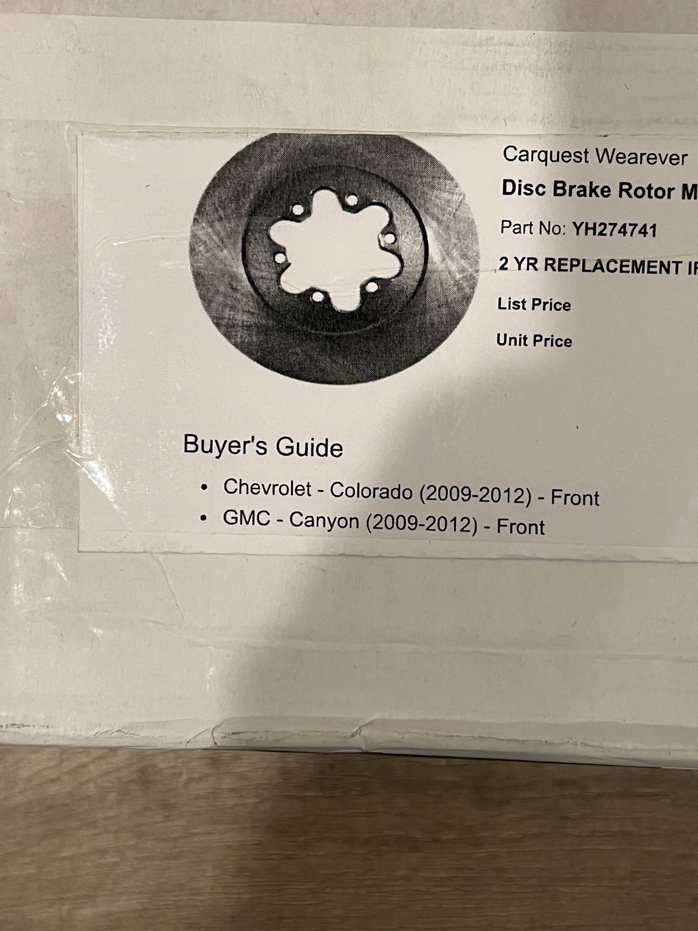 Front Break Rotors