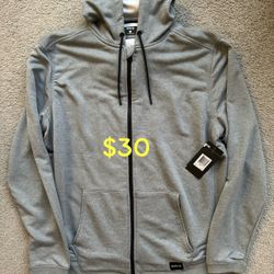 Hurley Men’s Disperse Full Zip Hoodie With Nike Dri-Fit Size XL