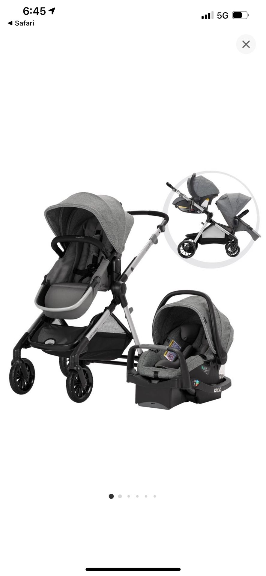 evenflo pivot modular travel system -double 