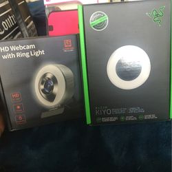 HD Webcam With Ring Light Bundle Set