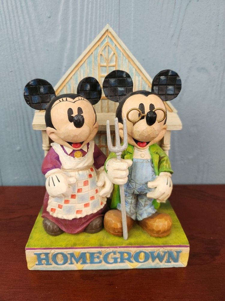 Jim Shore Walt Disney Showcase Collection Mickey Minnie Mouse Homegrown Figurine