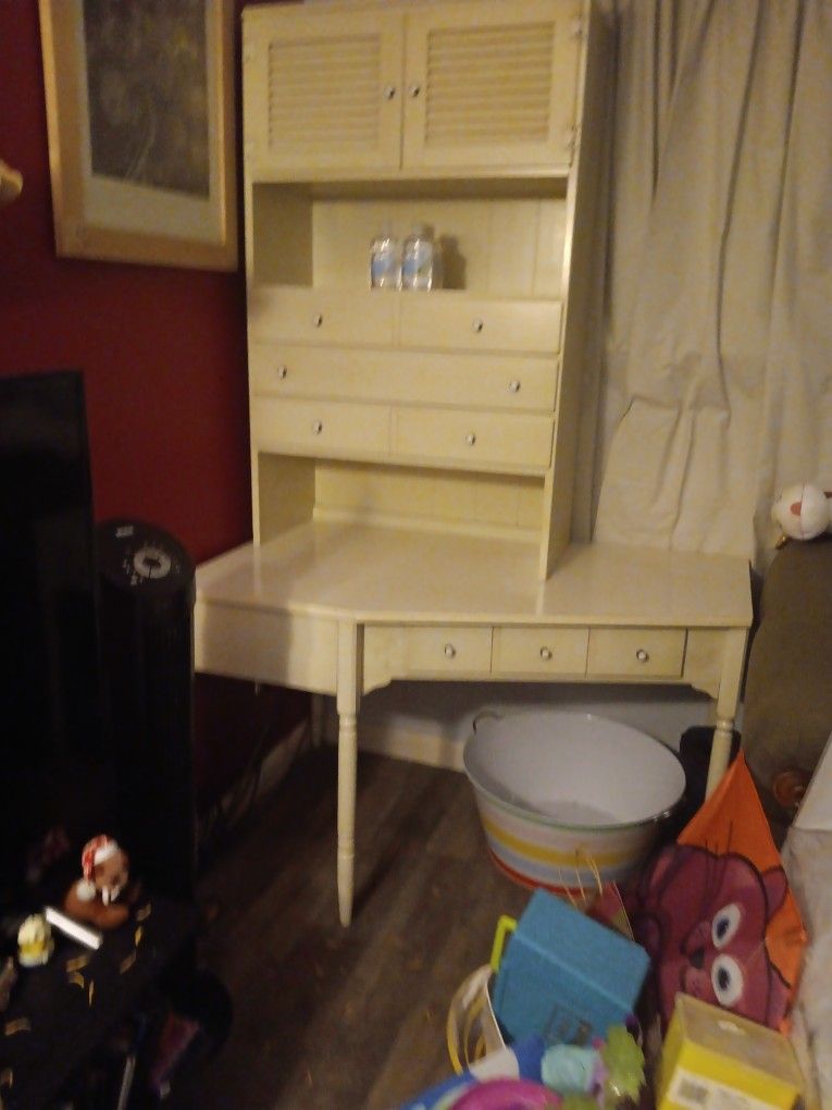 Antique Corner Solid Wood Desk