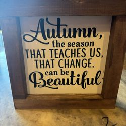 Autumn Home Decoration Wood Sign