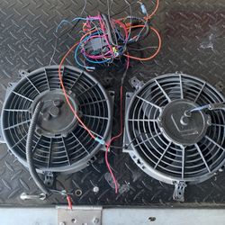 2-10 inch fans with wiring and relays