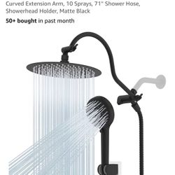 Round 10” Shower Head Combo Brushed Nickel New Asking $67