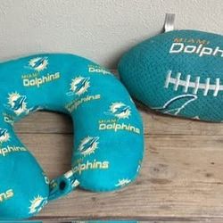 Miami Dolphins NFL Neck Pillow and Small Soft Pillow just $7 for All xox