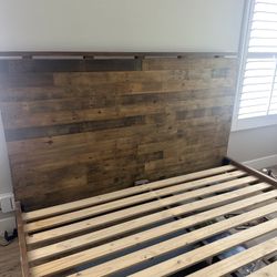 Solid Wood King Bed frame With Matching Night Stands