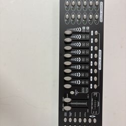 192 Channels DMX Controller, DMX 512 Lighting Console, 240 Scenes, Built in Microphone, DMX Lighting Consoles Stage Lights Control for Party DJ Disco 