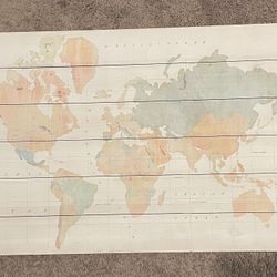 Rustic World Map Wall Art – 23 5/8” x 35 1/4”