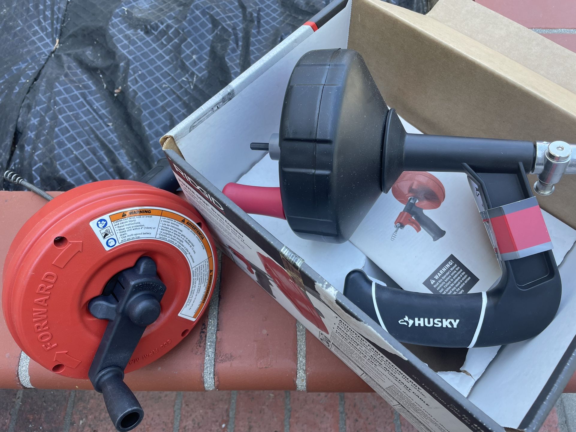 Power Spin Drain Cleaner Power Drum Auger Husky Ridgid