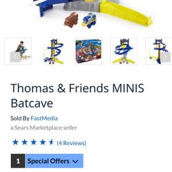 Thomas & Friends MINIS playset with Thomas as Batman and exclusive Bill as Clayface MINIS engines
