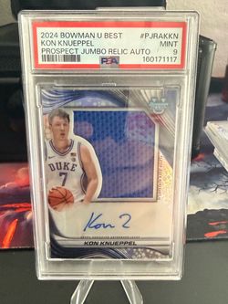 2024 Bowman U Best Kon Knueppel Prospect Jumbo Relic Auto PSA 9