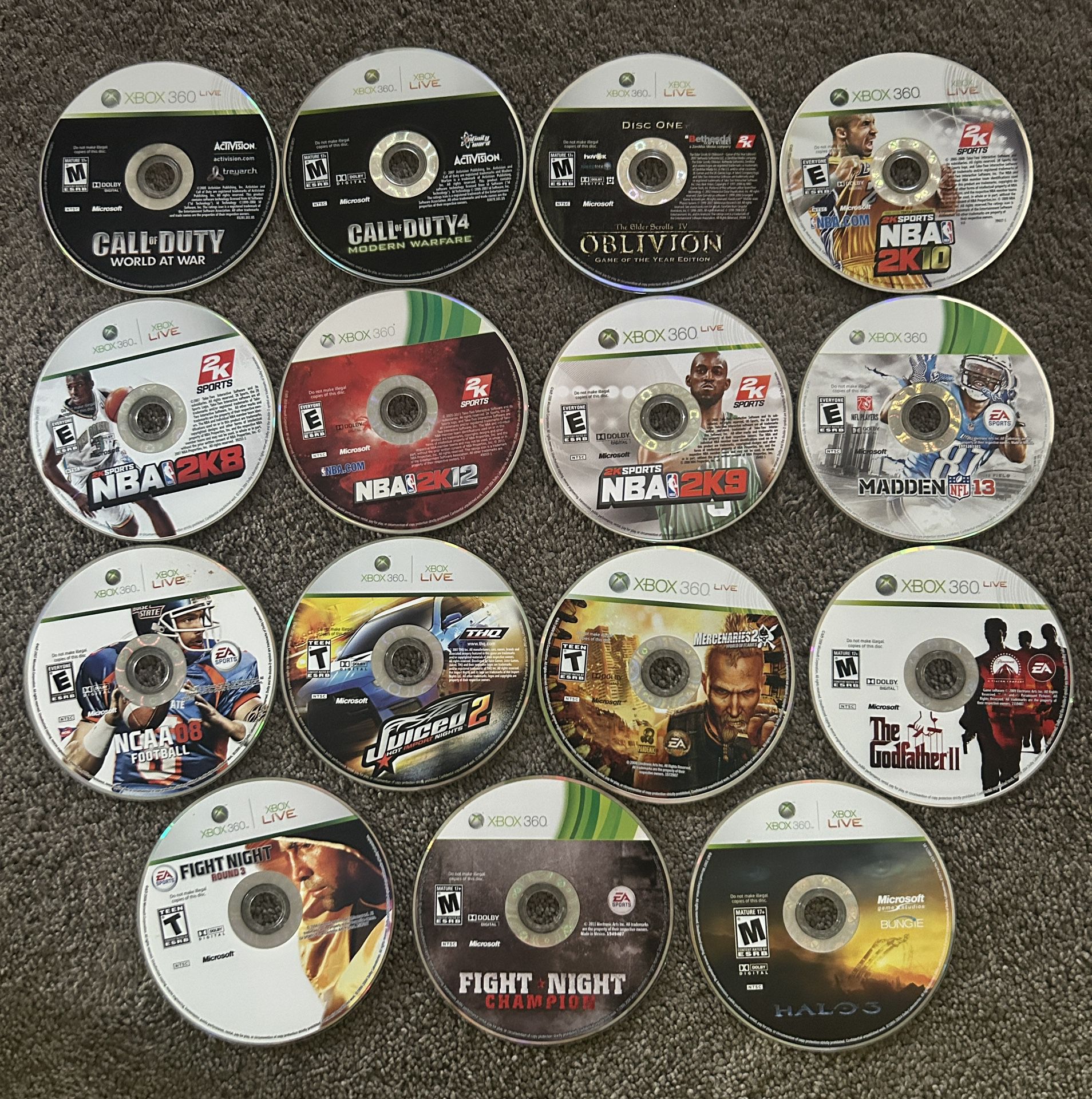 Xbox 360 Games Lot of 15