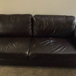 Fake leather Couch, Loveseat, And Chair Set