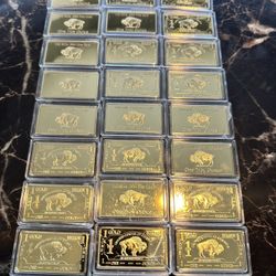 100 mills of .999 24kt Gold bar