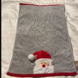 Like New Christmas Santa Claus Hand Towel 17” X 27”