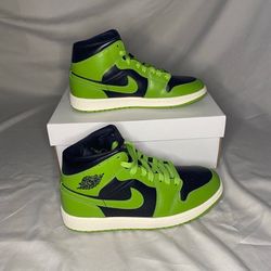 WMNS Air Jordan 1 Mid Altitude Green BQ6472-031 7M/8.5W Sneakers
