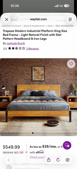 Latitude Run Trapeze King Size Platform Bed Frame