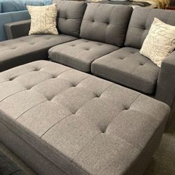New Sectional Sofa Couch With Ottoman (available For Same Day Pick Up) 