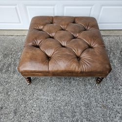 Vintage Whittemore Sherrill Tufted Leather Ottoman