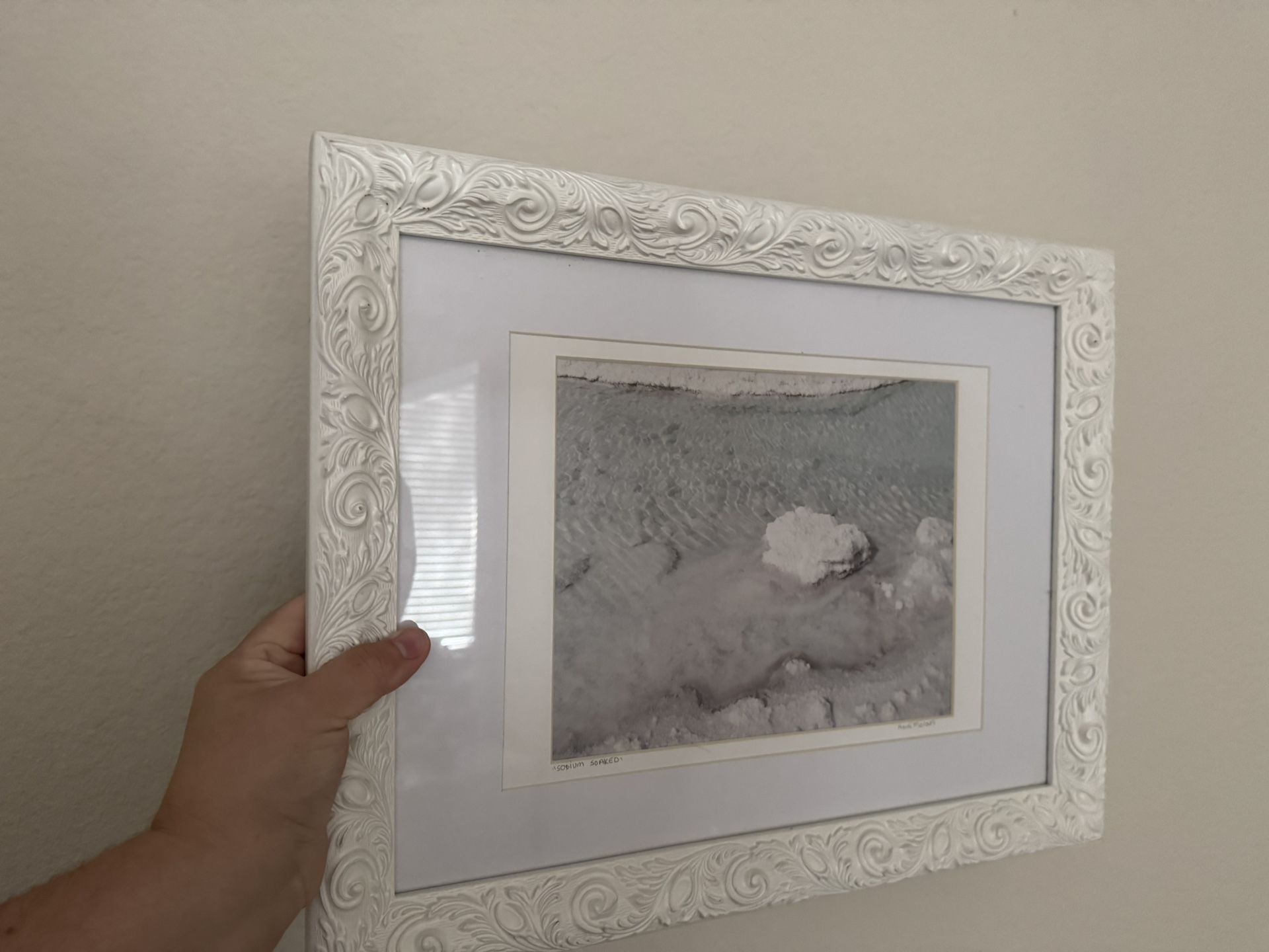 Small Framed Original Photograph Beach/Salt Pool