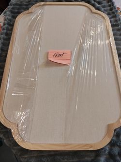 New OKYDOKY Arch Linen Bulletin Board / Vision Board - Natural Wood Frame