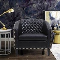 Barrel Chair Black Accent Chair Wingback Chair Living Room Furniture Each Chair 150 Brand New In The Box Bedroom Furniture Office Furniture 🆕