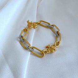 Tory Burch Bracelet Silver And Gold