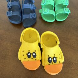 Toddler Duck Crocs and Sandals