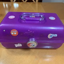 Caboodles On the Go Girl Makeup Bag stickers come off w rubbing alcohol Coral Springs 33071
