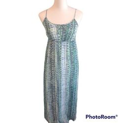 3 by Vince Camuto Boho Maxi  Dress size PS color Blue/Green
