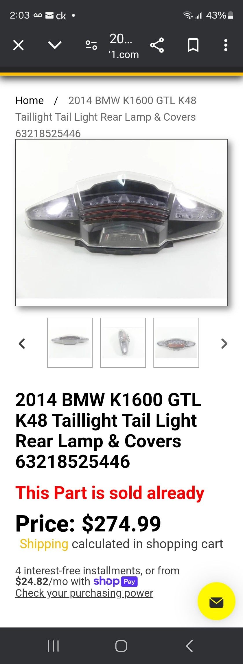 2012-2019 Bmw Motorrad Bike Parts