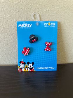 New Crocs Jibbitz Disney Minnie Mouse Charms 3-Pack