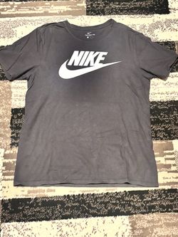 Nike Sportswear Athletic Cut Grey Futura Logo Tee - Men's Size Medium