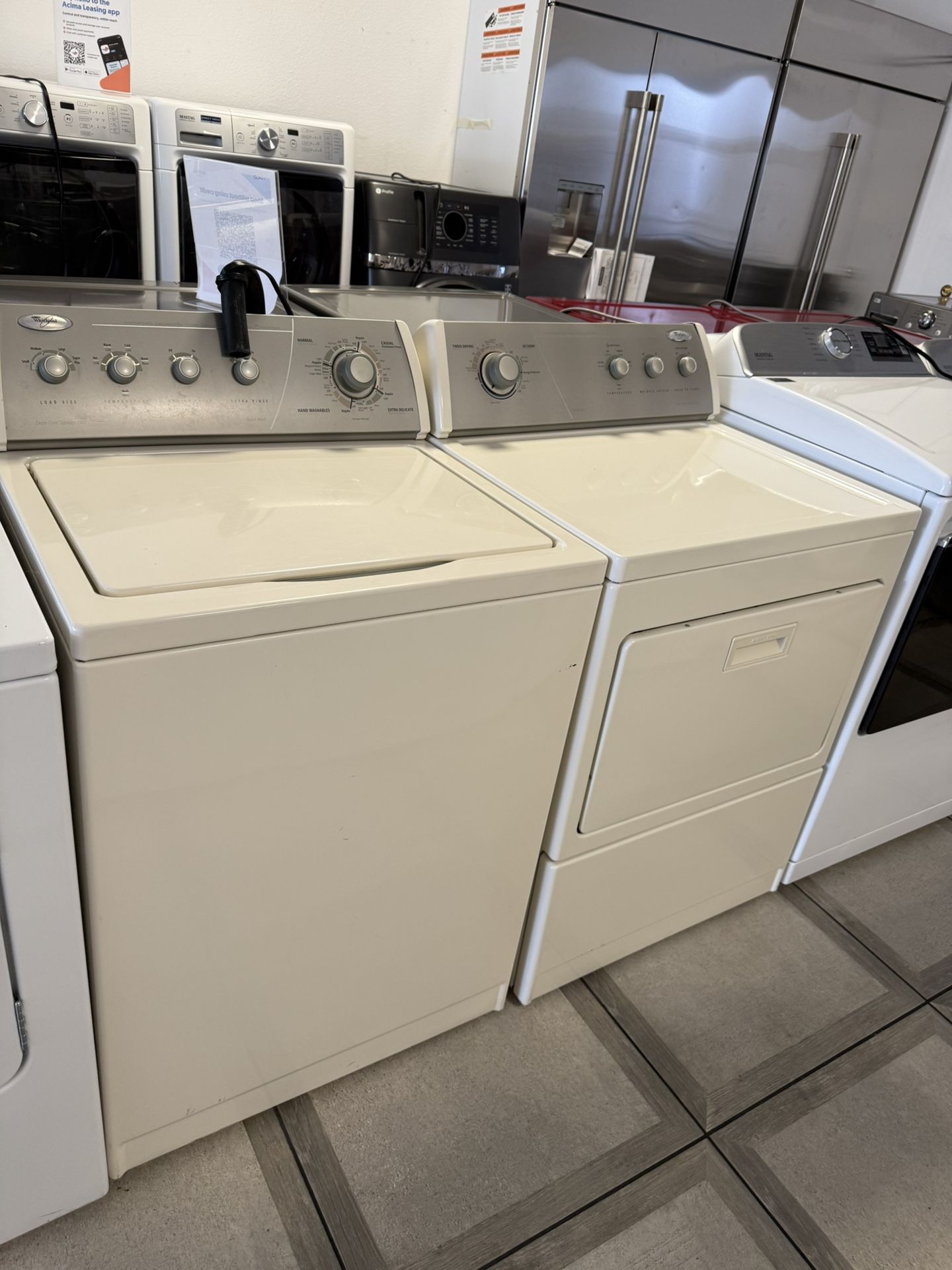 Whirlpool Top Load Old Style Washer And Electric Dryer Set