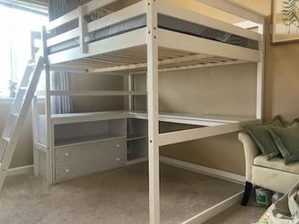 Loft bed with built in desk