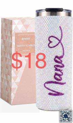 Onebttl Nana Gifts, Glitter Insulated Stainless Steel Tumblers, Gift For Grandma from Grandchildren on Mother's Day, Birthday, Christmas, Bling Cups R